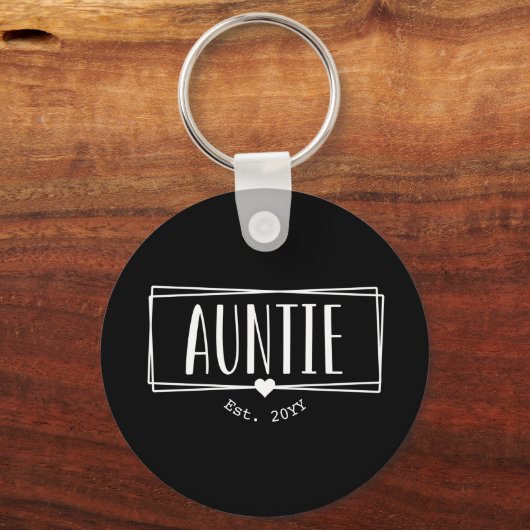 おばあちゃん。カスタム叔母が新しい叔母ギフトを設立 キーホルダー (正面)