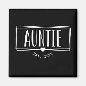 おばあちゃん。カスタム叔母が新しい叔母ギフトを設立 マグネット (正面)