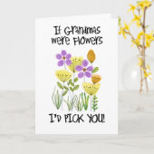おばあちゃん カード (黄色い花)