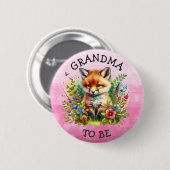 おばあちゃん | キツネウッドランドをテーマにした赤ちゃんシャワー 缶バッジ (正面&裏面)