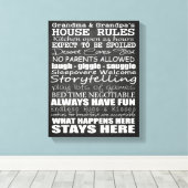 おばあちゃん&グランドパズハウスルール11x14キャンバス キャンバスプリント (インサイチュ (ウッドフロア))