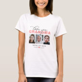おばあちゃん/ナナなどへの愛を3枚の写真でカスタマイズ Tシャツ (正面)
