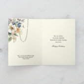 おばあちゃん ハッピー・バースデー 花の聖母マリア サンキューカード (内部)