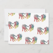 おばあちゃん ハート 手形 バレンタインデー シーズンカード (裏面)