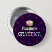 おばあちゃん、バルーンお祝いに昇格 缶バッジ (正面&裏面)