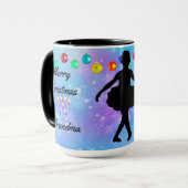 「おばあちゃん」パーソナライズされたクリスマス マグカップ (正面左)