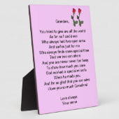 おばあちゃん –  フォトプラーク (側面)