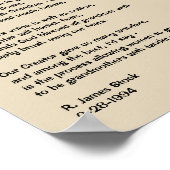 「おばあちゃん」ポスター8x10の詩 ポスター (角)