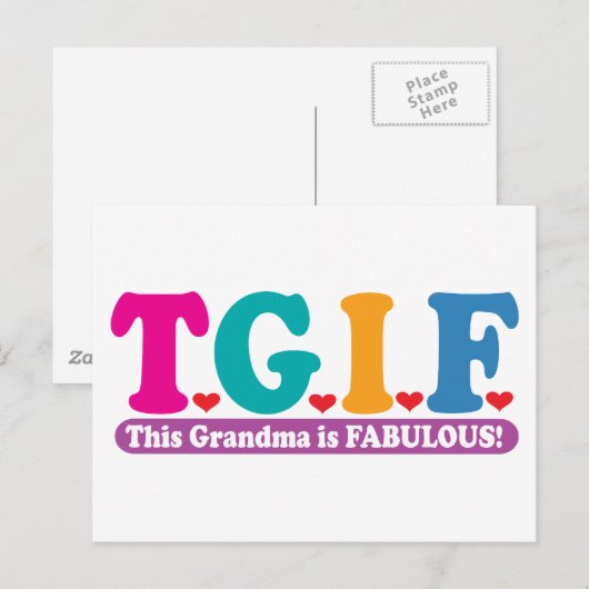 おばあちゃん ポストカード (正面/裏面)