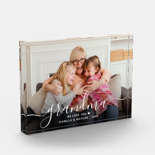 おばあちゃん |可愛い フォトブロック (左)