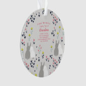 おばあちゃん,子どもたちからウサギを買いにクリスマス オーナメント (正面)