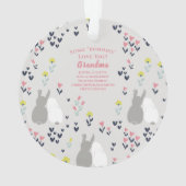 おばあちゃん,子どもたちからウサギを買いにクリスマス オーナメント (裏面)