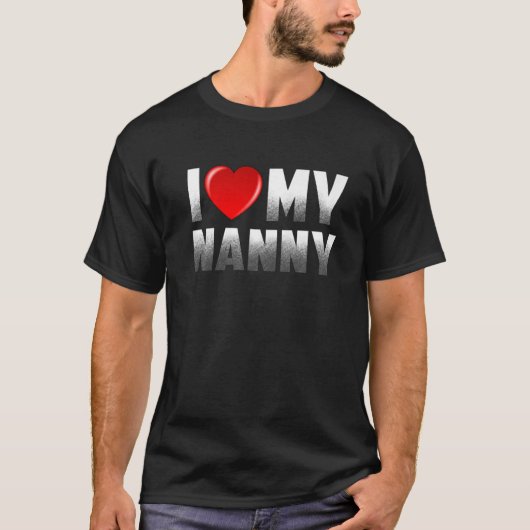 おばあちゃん 孫たちから 私は私のナニー マザーズ デーが好き Tシャツ (正面)