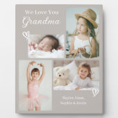 「おばあちゃん」孫たちの写真コラージュ フォトプラーク (正面)