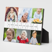 "おばあちゃん"孫の名前6 Photo Collage フォトプラーク (側面)