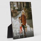 おばあちゃん&孫スクリプト名フォトキープサケ フォトプラーク (側面)