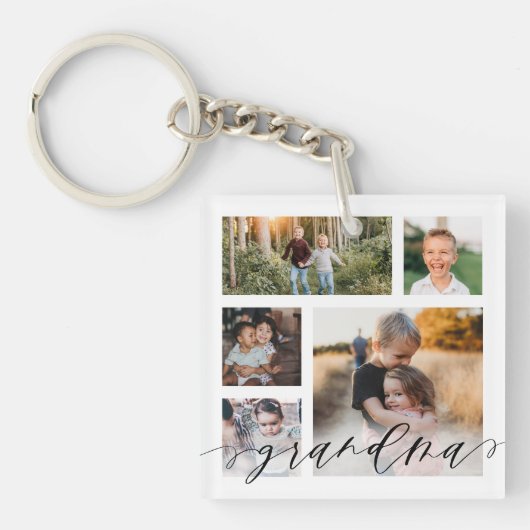おばあちゃん | 孫フォトスペシャルメッセージ鍵 キーホルダー (正面)