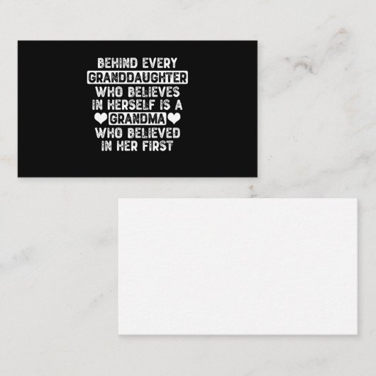 おばあちゃん&孫娘引用文 名刺 (正面/裏面)
