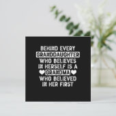 おばあちゃん&孫娘引用文 招待状 (スタンド正面)