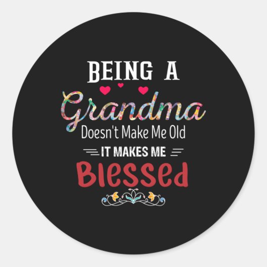 おばあちゃん™年を取ってBlになる ラウンドシール (正面)