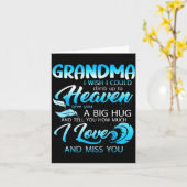 おばあちゃん 愛してるよ あなたが天国で恋しい 大きなハグを送るわ カード (黄色い花)