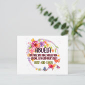 おばあちゃん 愛してる 甘やかして 抱きしめて ポストカード (スタンド正面)