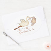 おばあちゃん 楕円形シール (封筒)