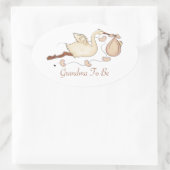 おばあちゃん 楕円形シール (バッグ)