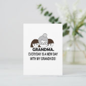 おばあちゃん 祖母 かわいい おばあちゃん ポストカード (スタンド正面)