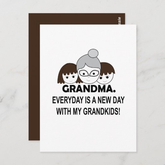 おばあちゃん 祖母 かわいい おばあちゃん ポストカード (正面/裏面)