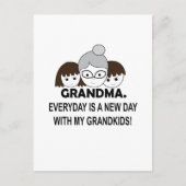 おばあちゃん 祖母 かわいい おばあちゃん ポストカード (正面)