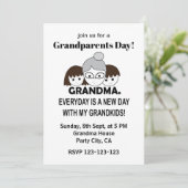 おばあちゃん 祖母 かわいい おばあちゃん 招待状 (スタンド正面)