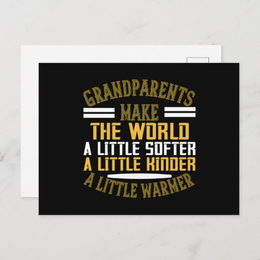おばあちゃん – 祖父母が世界を温める ポストカード (正面/裏面)