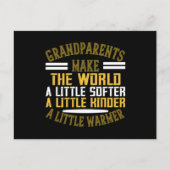 おばあちゃん – 祖父母が世界を温める ポストカード (正面)