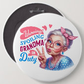 おばあちゃん 缶バッジ (正面&裏面)