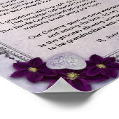 「おばあちゃん」花のポスターに愛の詩 ポスター (角)