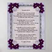 「おばあちゃん」花のポスターに愛の詩 ポスター (正面)