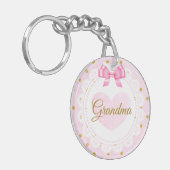 おばあちゃん |誕生のお知らせ キーホルダー (正面左)