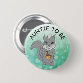 おばあちゃん、赤ちゃんシャワーボタン小さなアライグマ 缶バッジ (正面&裏面)