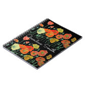 おばあちゃん 赤 オレンジ ポピー ケイトポマニア 花 水彩 ノートブック (左側)