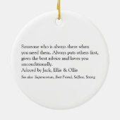 おばあちゃん 黒と白の楽しい時間 セラミックオーナメント (裏面)