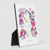 おばあちゃん( Nana ) フラワーボタニカルバタフライフレーム フォトプラーク (側面)