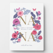 おばあちゃん (Nana) 花 ボタニカル 蝶 フレーム (正面)