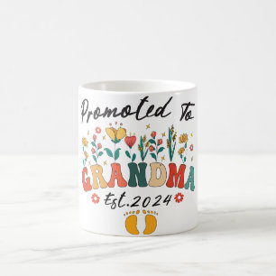 おばあちゃんESTに昇格。2024祖父母BabyMug コーヒーマグカップ