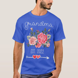 おばあちゃんEst 2022妊娠発表フローラ175 Tシャツ