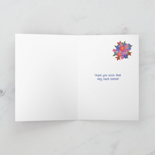 おばあちゃんGet Well格言バルーン花カード カード (内部)