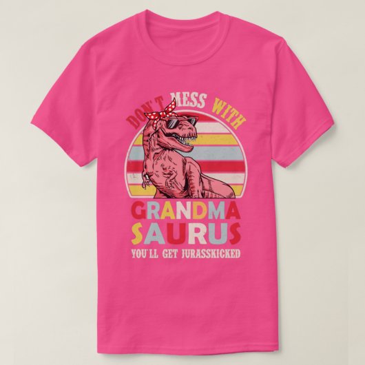 おばあちゃんSaurus TシャツおばあちゃんSaurusシャツおばあちゃん Tシャツ (デザイン正面)
