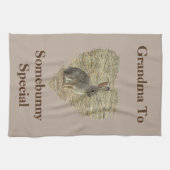 おばあちゃんSomebunny特別かわいいバニー キッチンタオル (横)