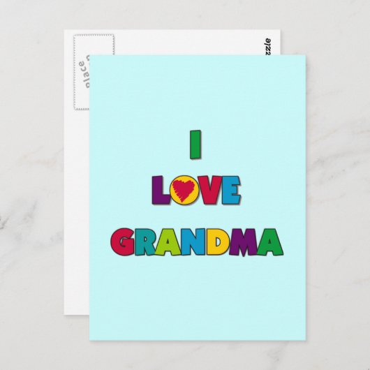 おばあちゃんTシャツとギフトが大好き ポストカード (正面/裏面)