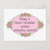 おばあちゃ素晴らしんが日々の特別な作業 ポストカード (正面)